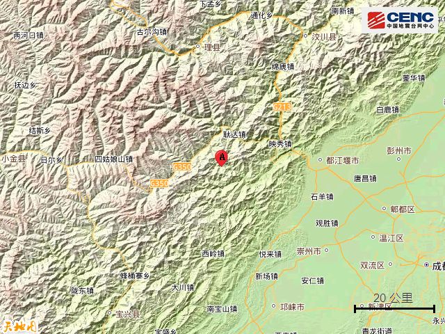川县附近发生36级左右地震瓦力棋牌游戏四川阿坝州汶(图2)
