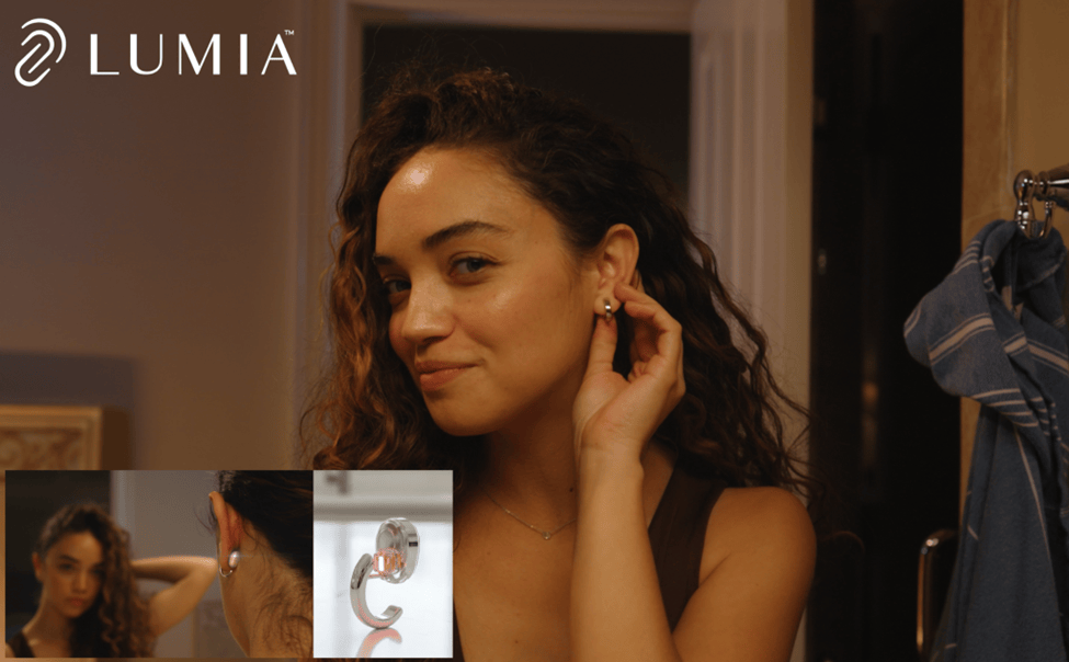 a 2智能耳环新品发布支持血流追踪瓦力棋牌试玩重量不足1克！Lumi(图4)